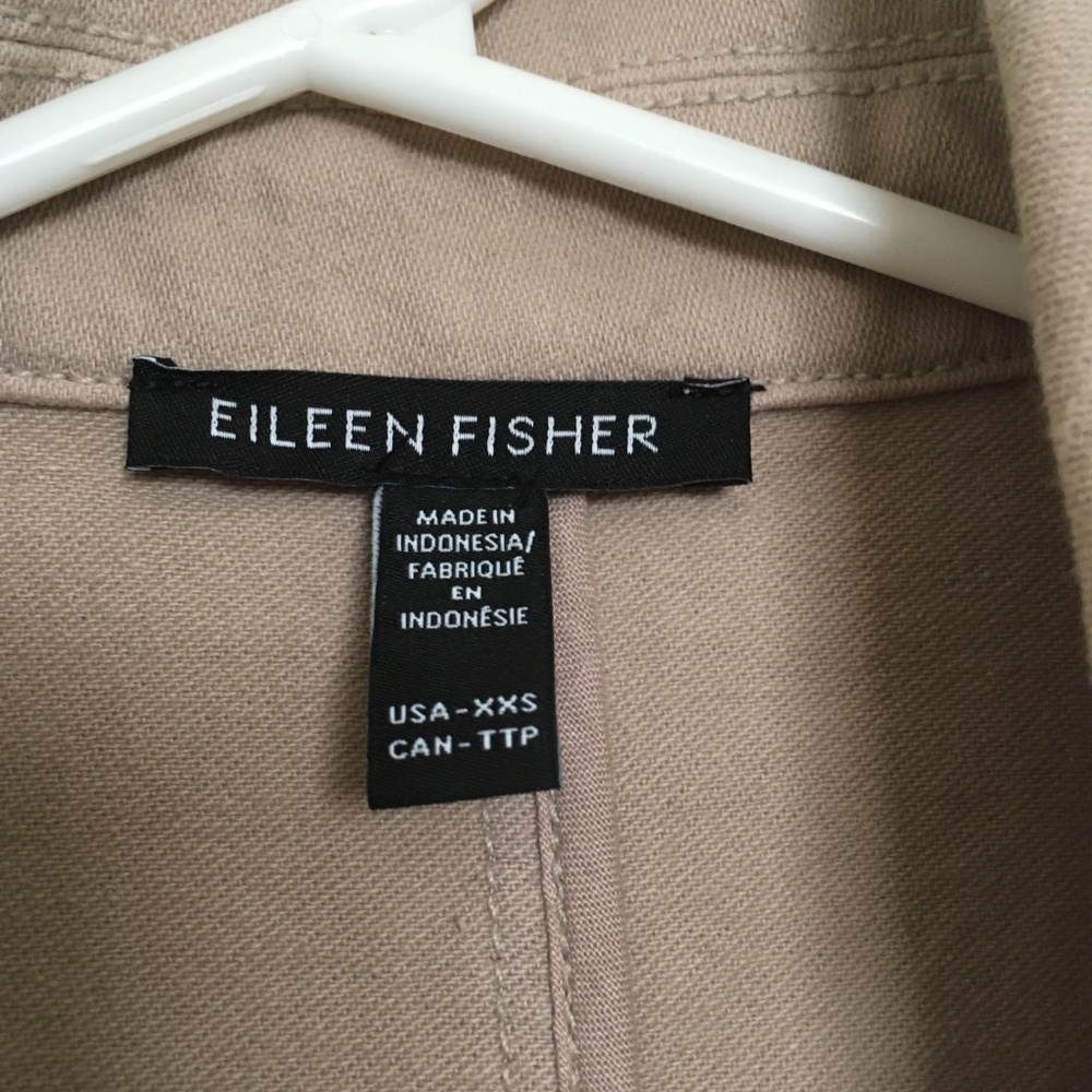 $218 NEW Eileen Fisher Organic Cotton Garment-Dyed Utility Blazer jacket XXS - Picture 8 of 10